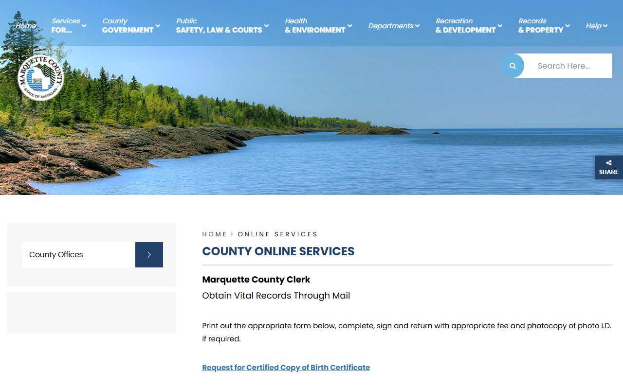 Marquette County court records after jail arrest online services